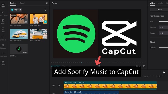 How to Add Music to Capcut from Spotify